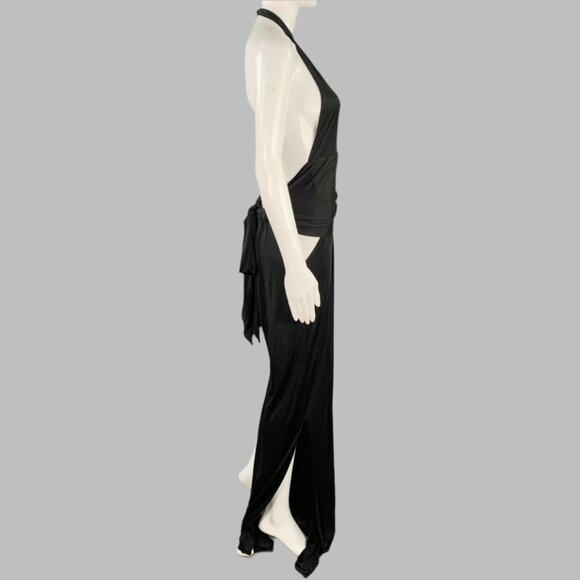 AGENT PROVOCATEUR Size 3 Black Silk Halter Cocktail Dress - Picture 3 of 6